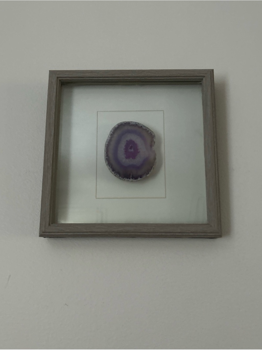 Framed Purple Agate Wall Art - Mixed Media Home Decor